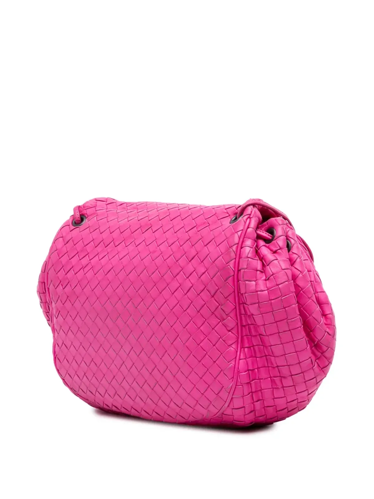 Bottega Veneta - ビンテージ ナッパイントレッチャート フラップ クロスボディ バッグ ピンク - 画像3
