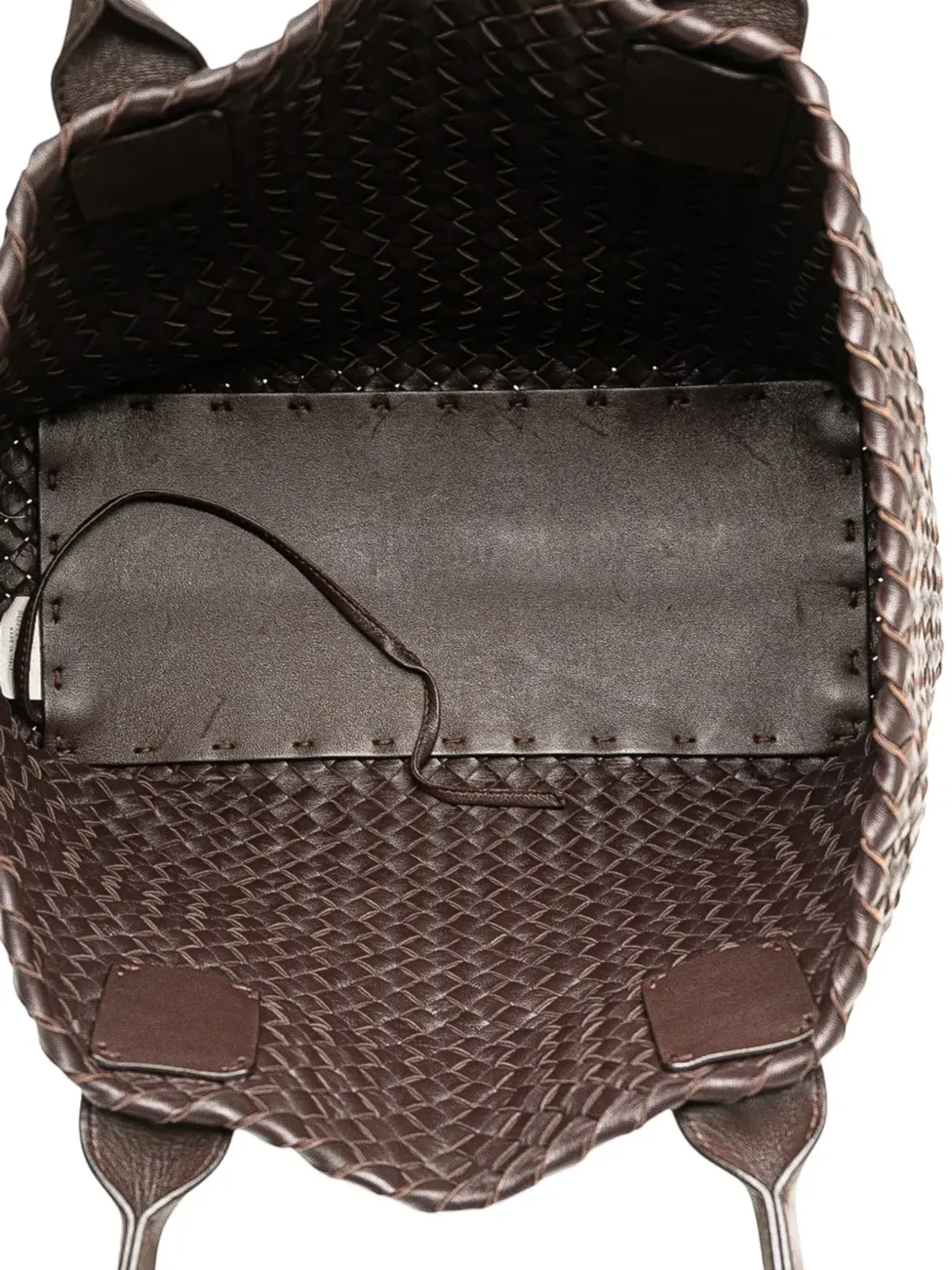Bottega Veneta Pre-Owned ラムスキン イントレッチョ キャバット トートバッグ - ブラウン - 画像5