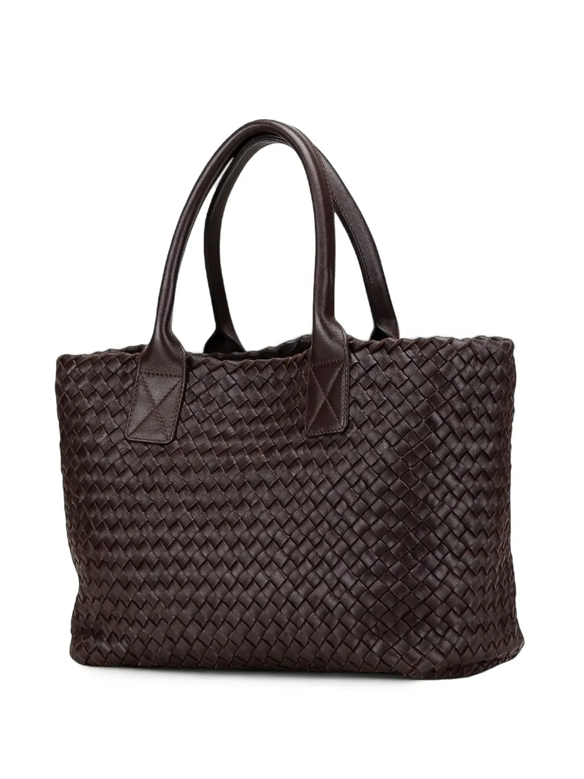 Bottega Veneta Pre-Owned ラムスキン イントレッチョ キャバット トートバッグ - ブラウン - 画像3