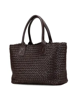Bottega Veneta Pre-Owned ラムスキン イントレッチョ キャバット トートバッグ - ブラウン - サムネイル3