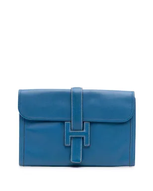 Hermès Pre-Owned Swift Jige Elan 29 クラッチバッグ - ブルー - サムネイル1