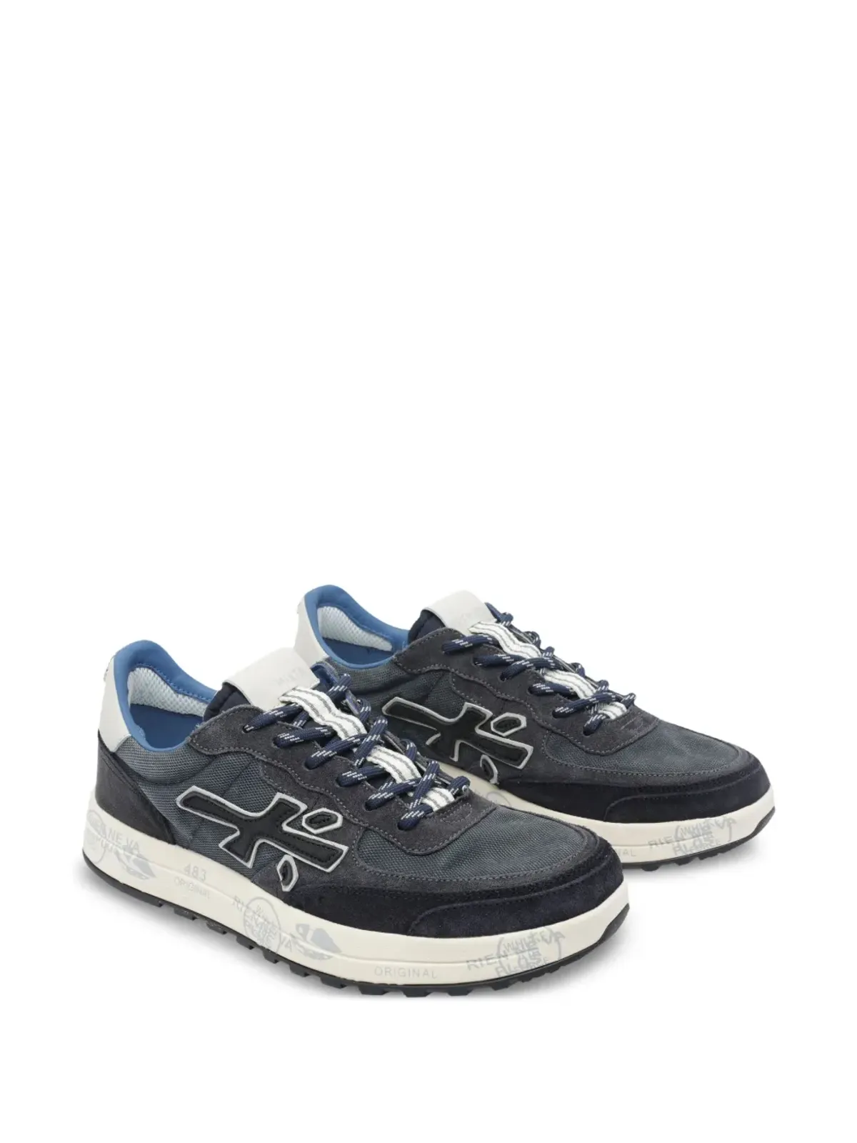 Premiata Nous レースアップスエードスニーカー ブルー - 画像2