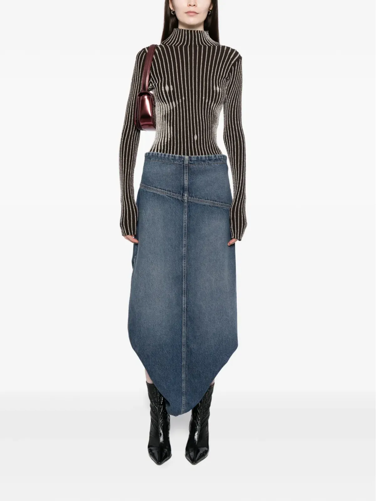 Jean Paul Gaultier ジップ付きデニムスカート - 画像2