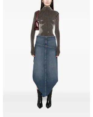 Jean Paul Gaultier ジップ付きデニムスカート - サムネイル2