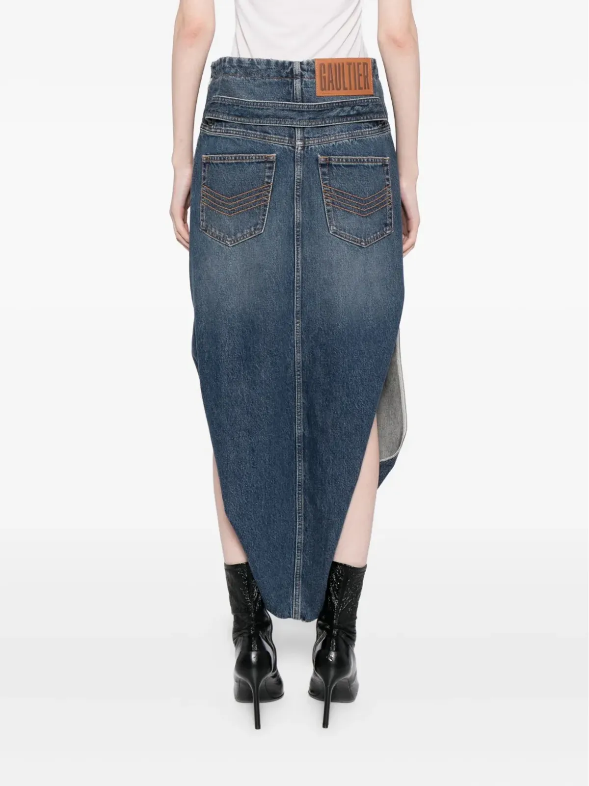 Jean Paul Gaultier ジップ付きデニムスカート - 画像4