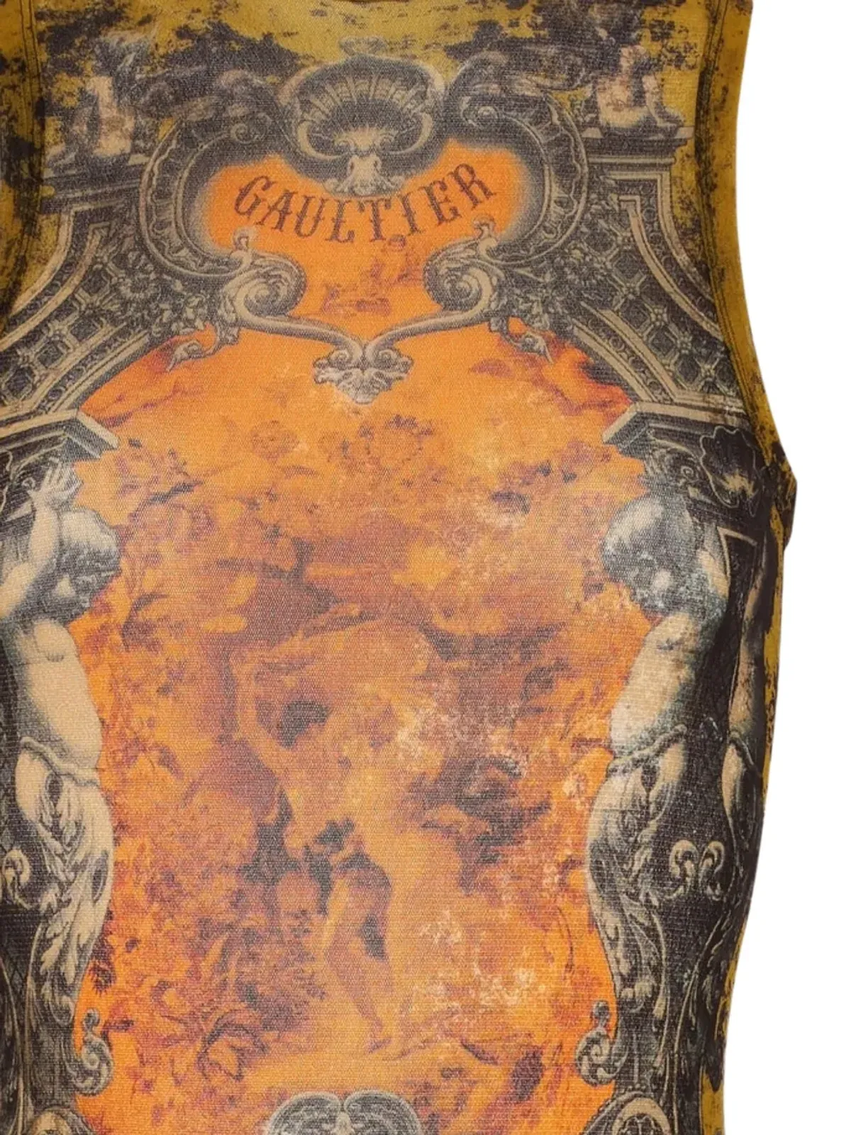 Jean Paul Gaultier メダイヨンプリント タンクトップ - オレンジ - 画像2