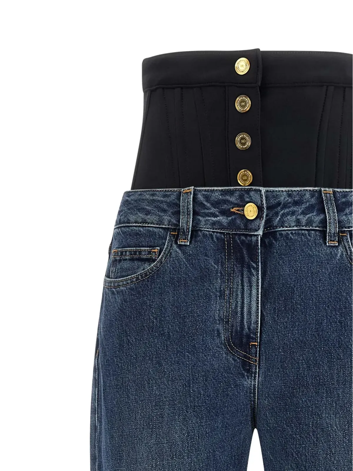 Elisabetta Franchi ビスティエインサートジーンズ - 画像3