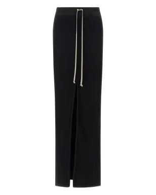 Rick Owens DRKSHDW ドローストリング フロントスプリット マキシスカート - サムネイル1