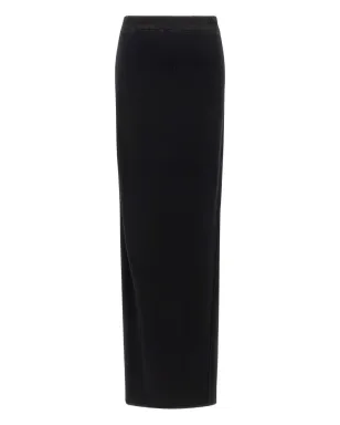 Rick Owens DRKSHDW ドローストリング フロントスプリット マキシスカート - サムネイル2