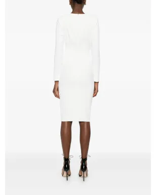 Elisabetta Franchi タッセル装飾Vネックドレス - サムネイル4
