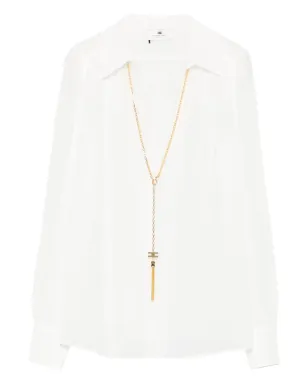 Elisabetta Franchi チェーン装飾シャツ - White - サムネイル1