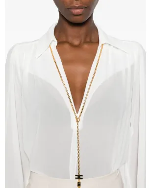Elisabetta Franchi チェーン装飾シャツ - White - サムネイル5