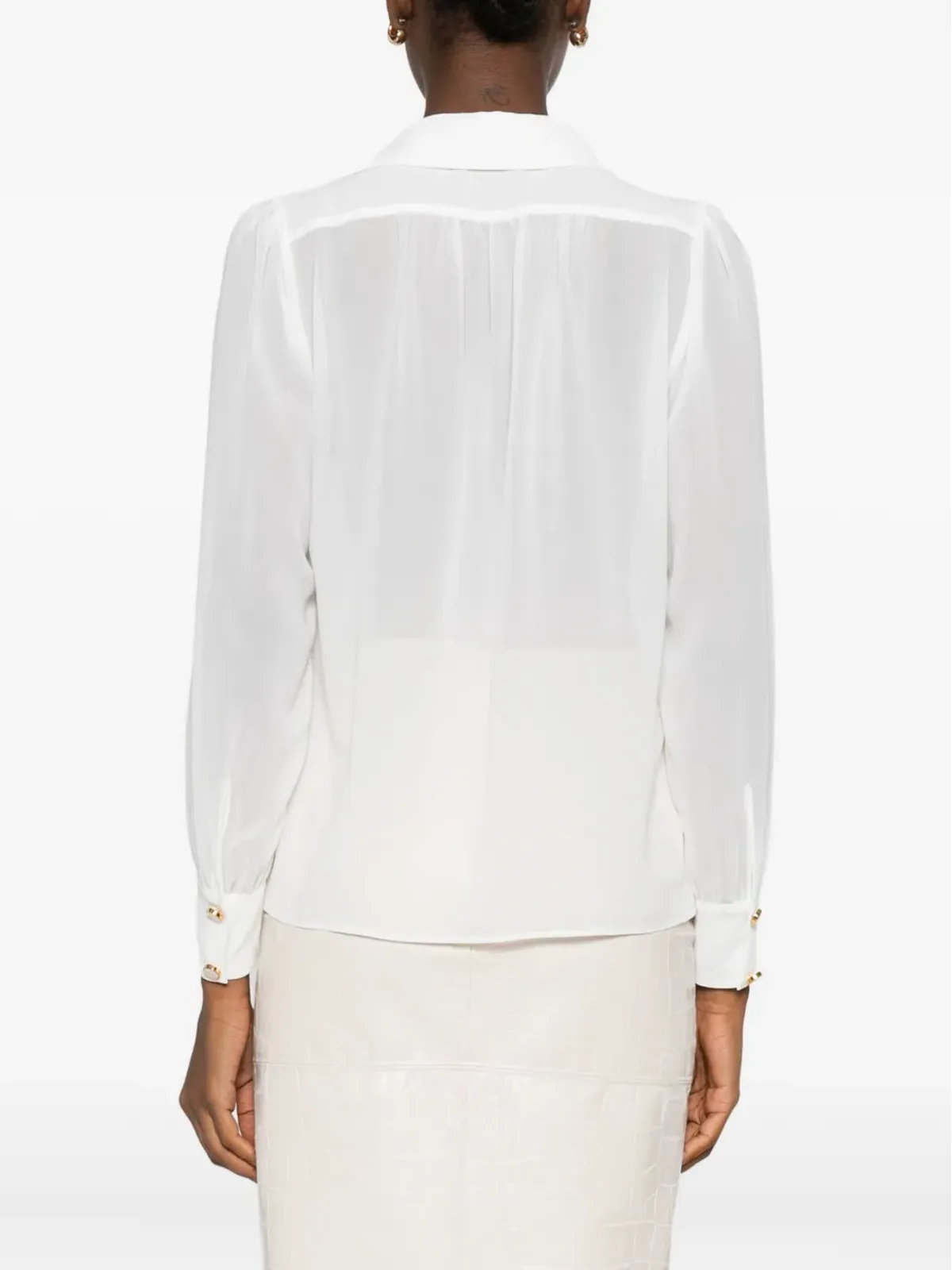 Elisabetta Franchi チェーン装飾シャツ - White - 画像4