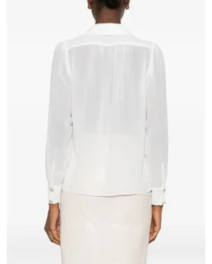 Elisabetta Franchi チェーン装飾シャツ - White - サムネイル4