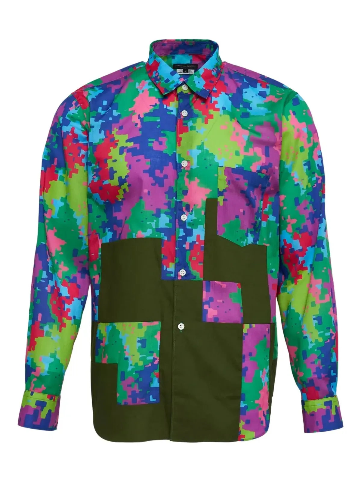 Comme des Garçons Homme Plus パッチワークプリントシャツ - 画像1