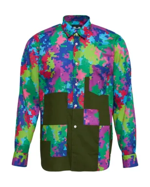 Comme des Garçons Homme Plus パッチワークプリントシャツ - サムネイル1