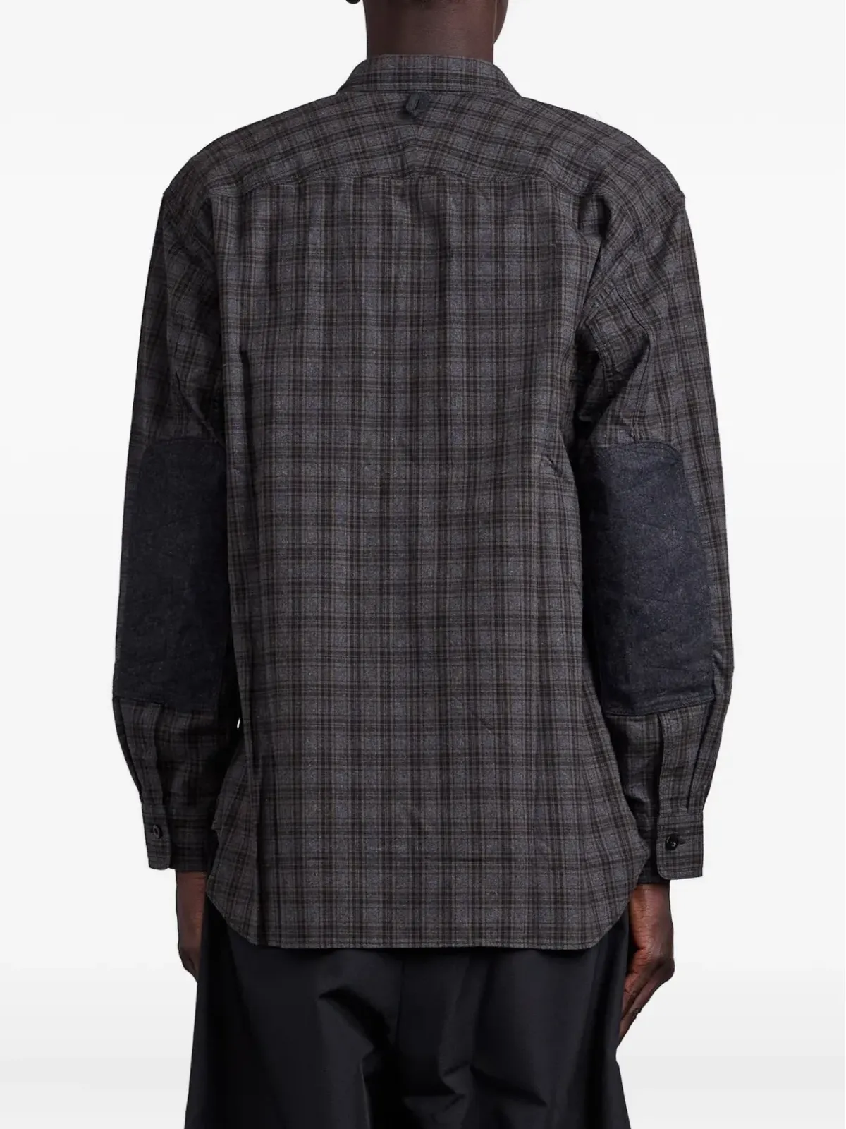 Junya Watanabe MAN グレー チェックエルボーパッチシャツ - 画像4