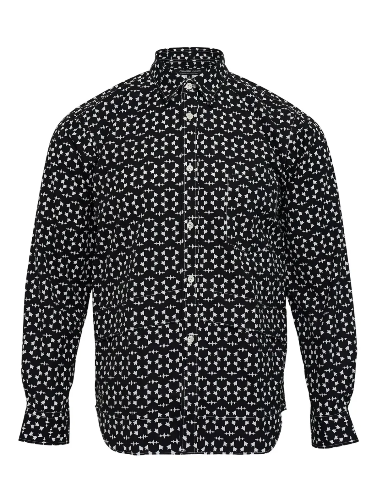 Comme des Garçons Homme Deux プリントシャツ ブラック - 画像1