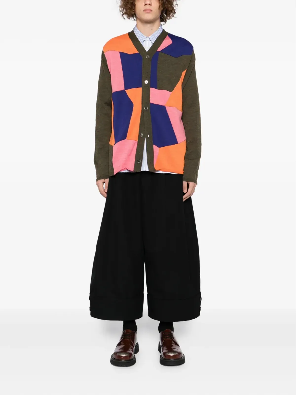 Comme des Garçons Homme Deux 幾何学プリントカーディガン - 画像2