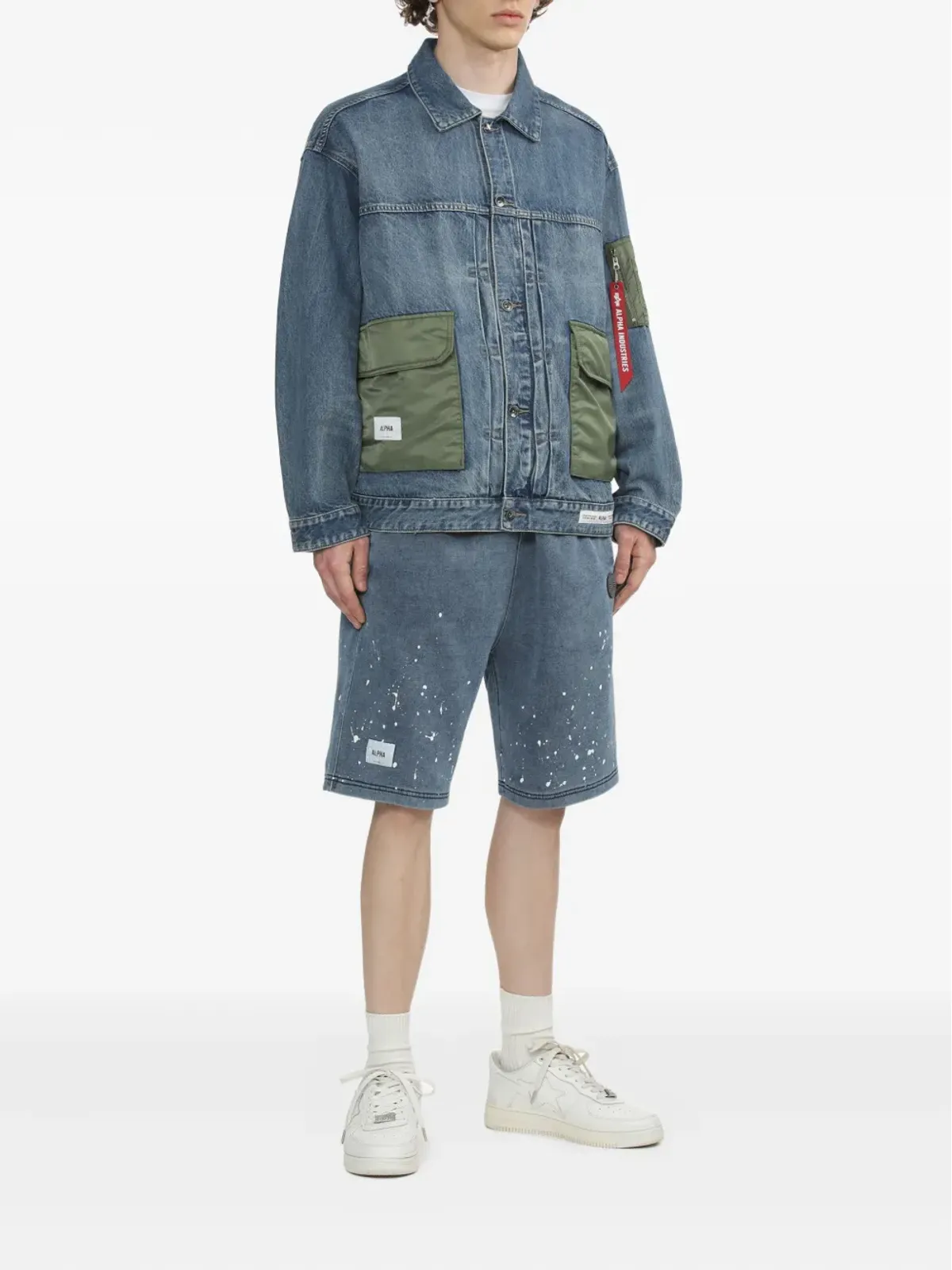 Alpha Industries デニムショーツ ブルー - 画像2
