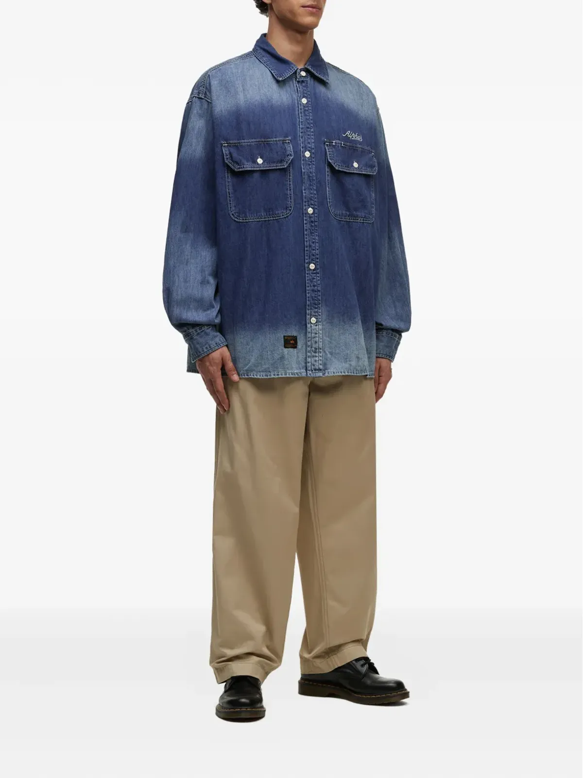 Alpha Industries オンブレエフェクト デニムシャツ - 画像2