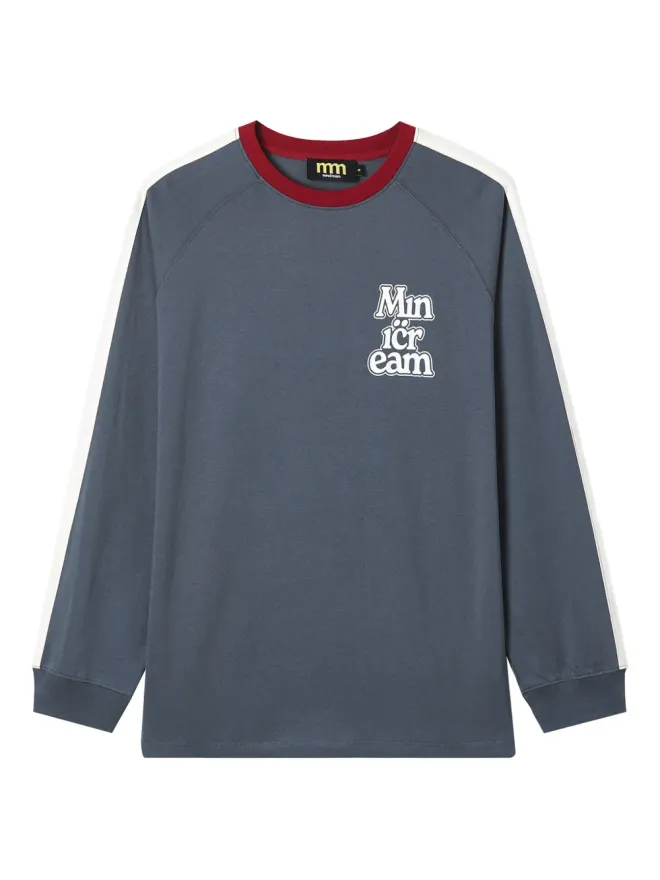 Mini Cream Mini Cream ラグラン袖ロゴプリントトップスの商品画像