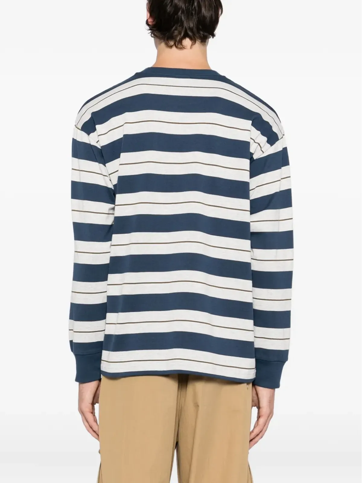 AAPE BY *A BATHING APE® ロゴストライプTシャツ（グレー） - 画像3