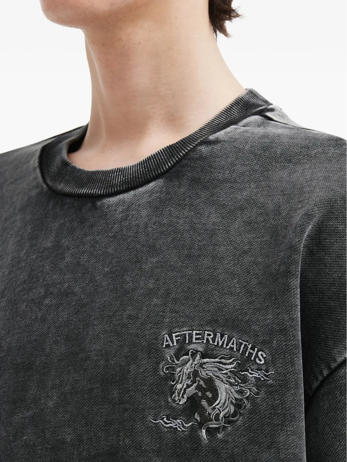 aftermaths 刺繍ホースデザインのスウェットシャツ - 画像5