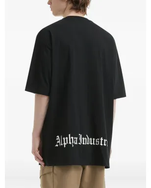 Alpha Industries スカルパッチ コットン Tシャツ（ブラック） - サムネイル4