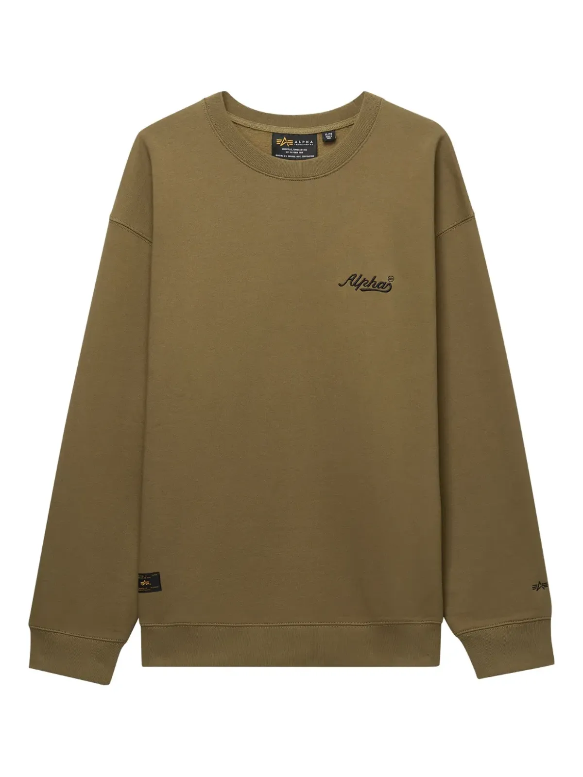 Alpha Industries 刺繍ロゴ入り クルーネック スウェットシャツ - 画像1