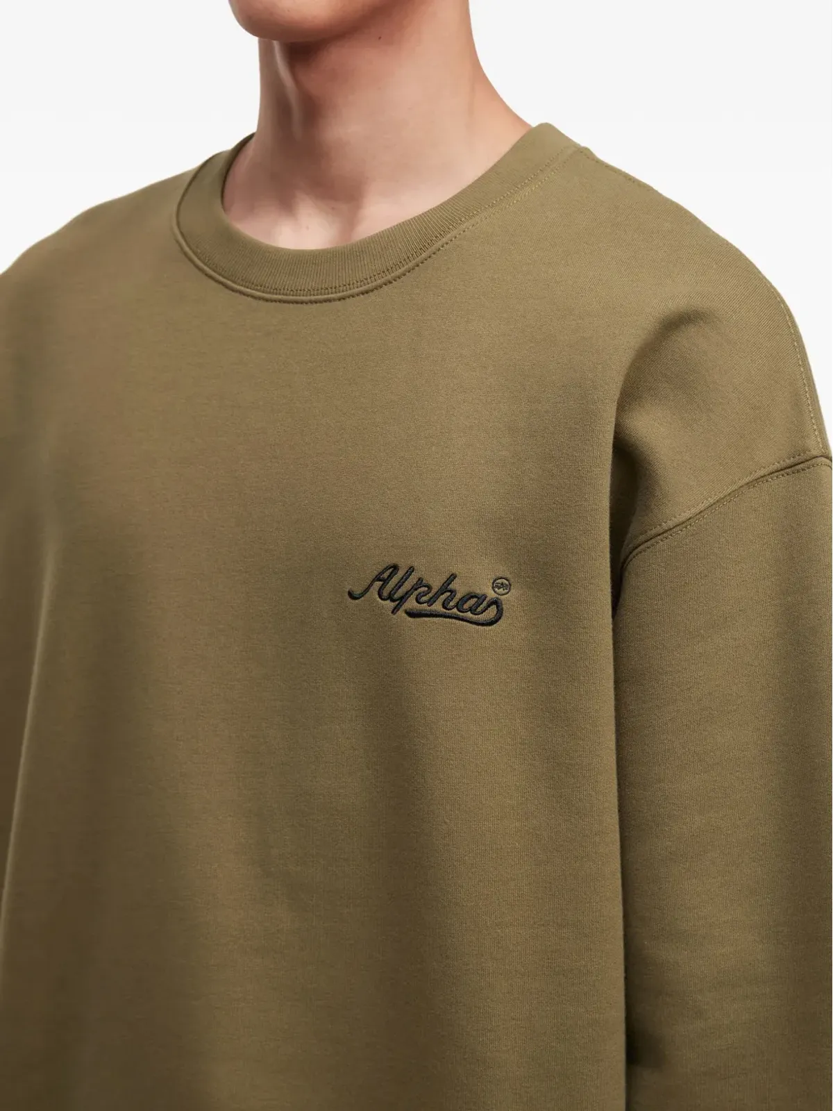 Alpha Industries 刺繍ロゴ入り クルーネック スウェットシャツ - 画像5