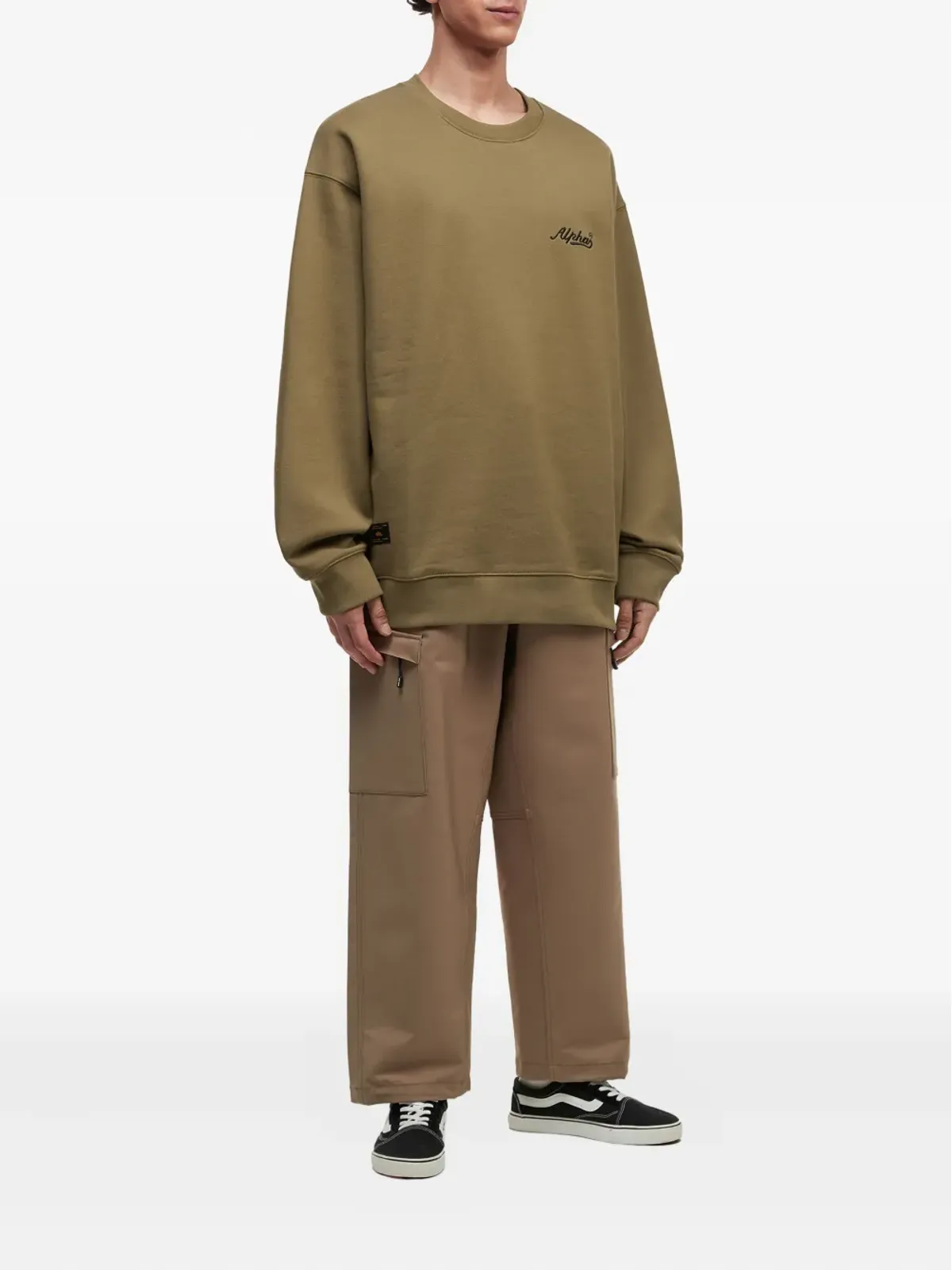 Alpha Industries 刺繍ロゴ入り クルーネック スウェットシャツ - 画像2