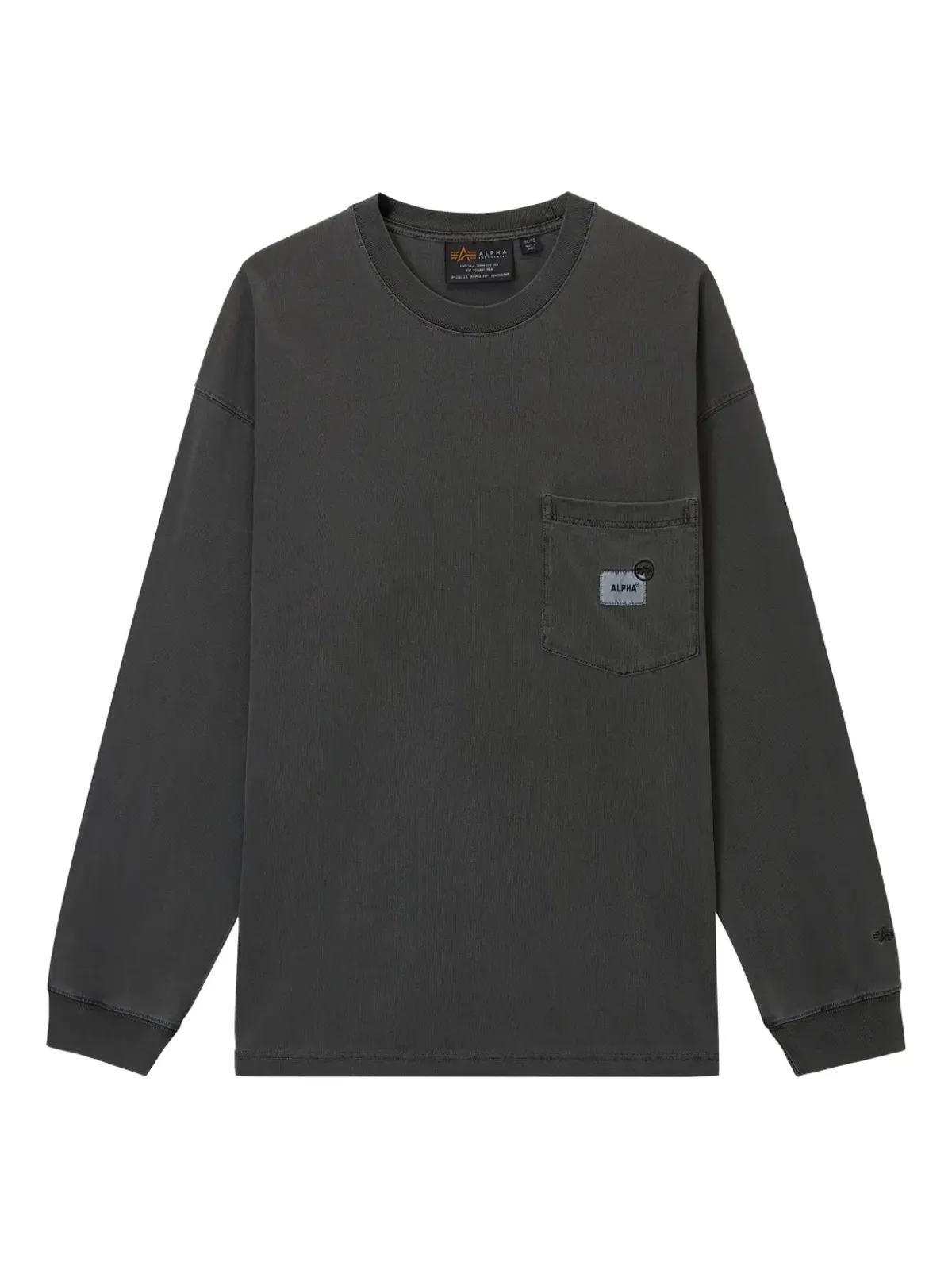 Alpha Industries pocket-detail long-sleeve T-shirt - Grey - 画像1