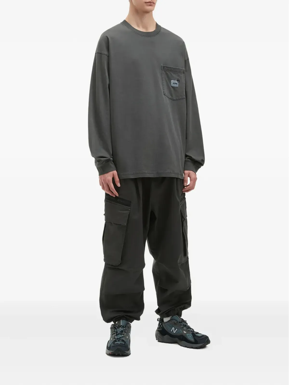Alpha Industries pocket-detail long-sleeve T-shirt - Grey - 画像2