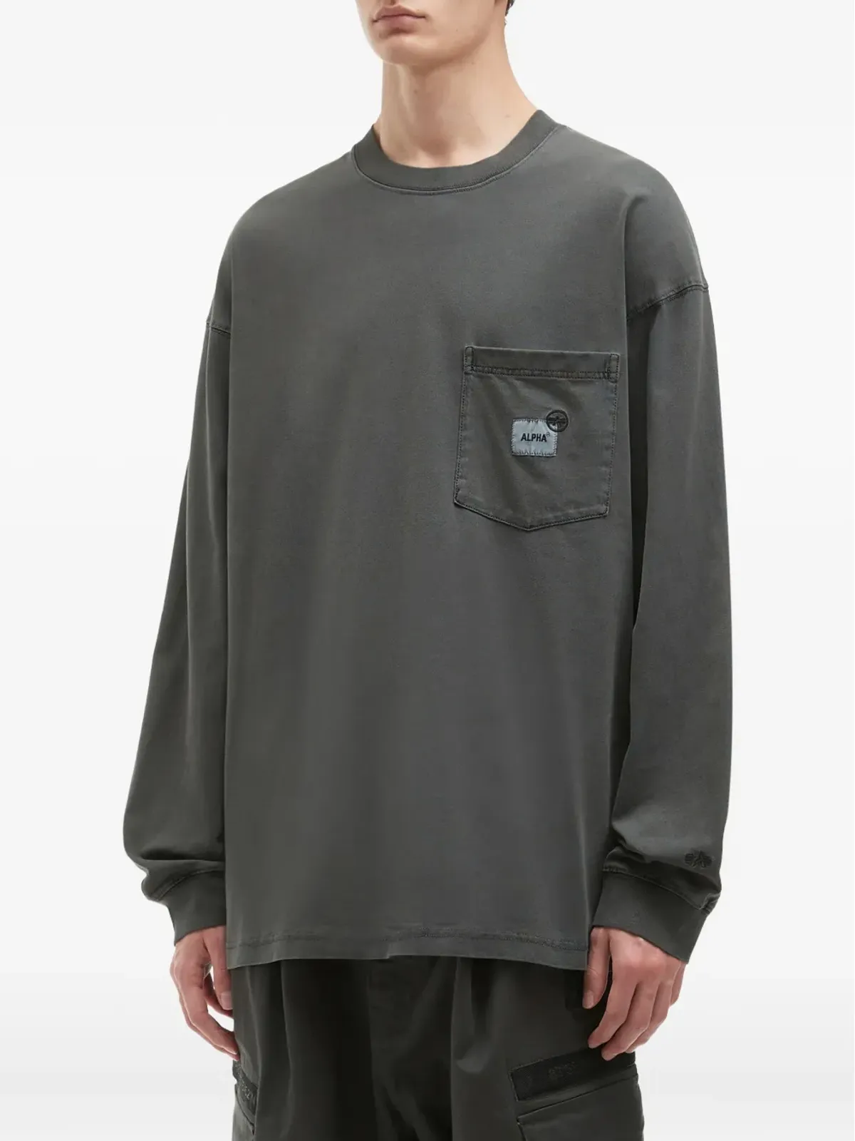 Alpha Industries pocket-detail long-sleeve T-shirt - Grey - 画像3