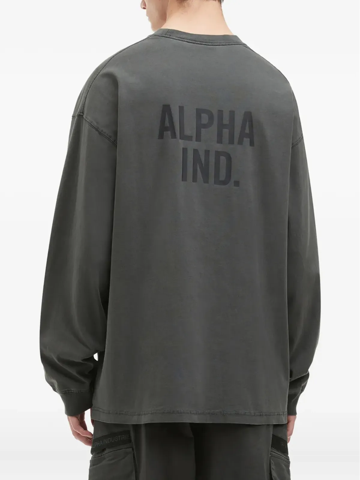 Alpha Industries pocket-detail long-sleeve T-shirt - Grey - 画像4