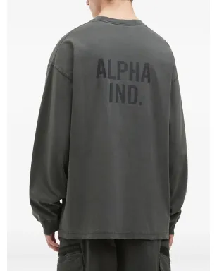 Alpha Industries pocket-detail long-sleeve T-shirt - Grey - サムネイル4