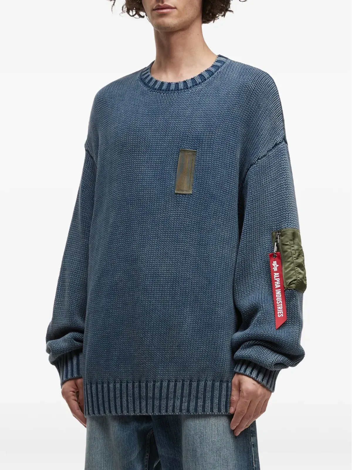 Alpha Industries ポケットパッチ クルーネックセーター - 画像3