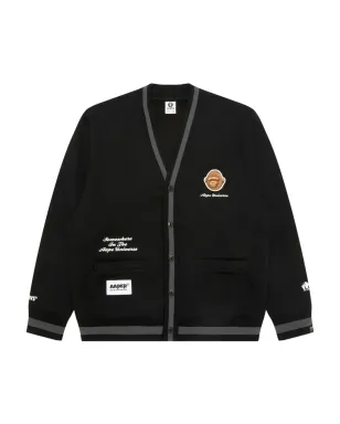 AAPE BY *A BATHING APE® 刺繍猿頭モチーフ リブ編みトリム カーディガン - サムネイル1