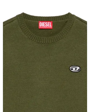Diesel Kids ロゴ刺繍入り クルーネックセーター（グリーン） - サムネイル3