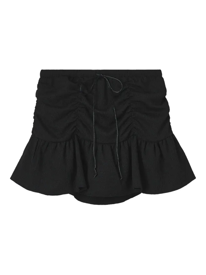 b+ab b+ab フリルヘムミニスカート - ブラックの商品画像