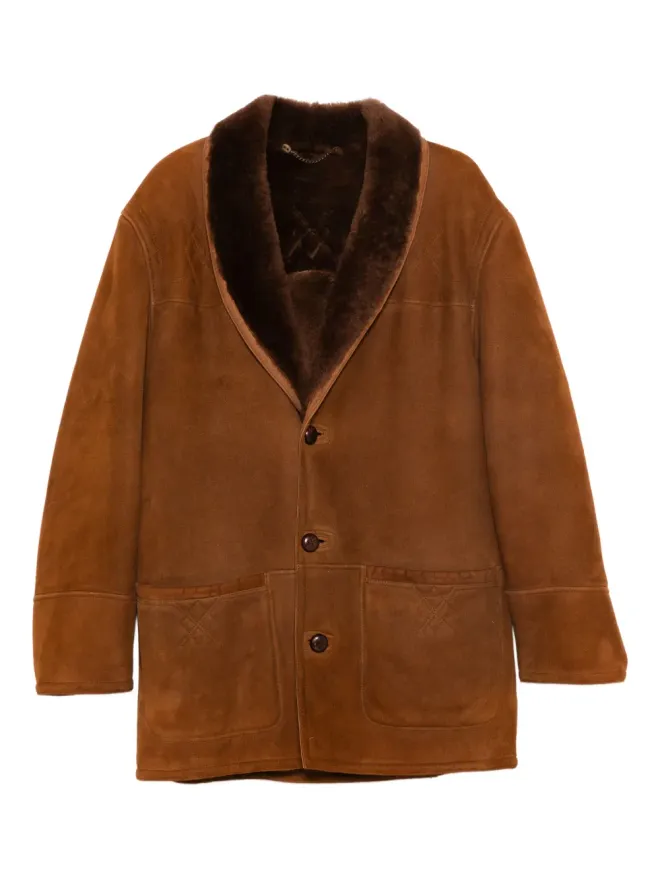 A.N.G.E.L.O. Vintage Cult A.N.G.E.L.O. Vintage Cult 1990年代 シアーリングトリム コート - ブラウンの商品画像