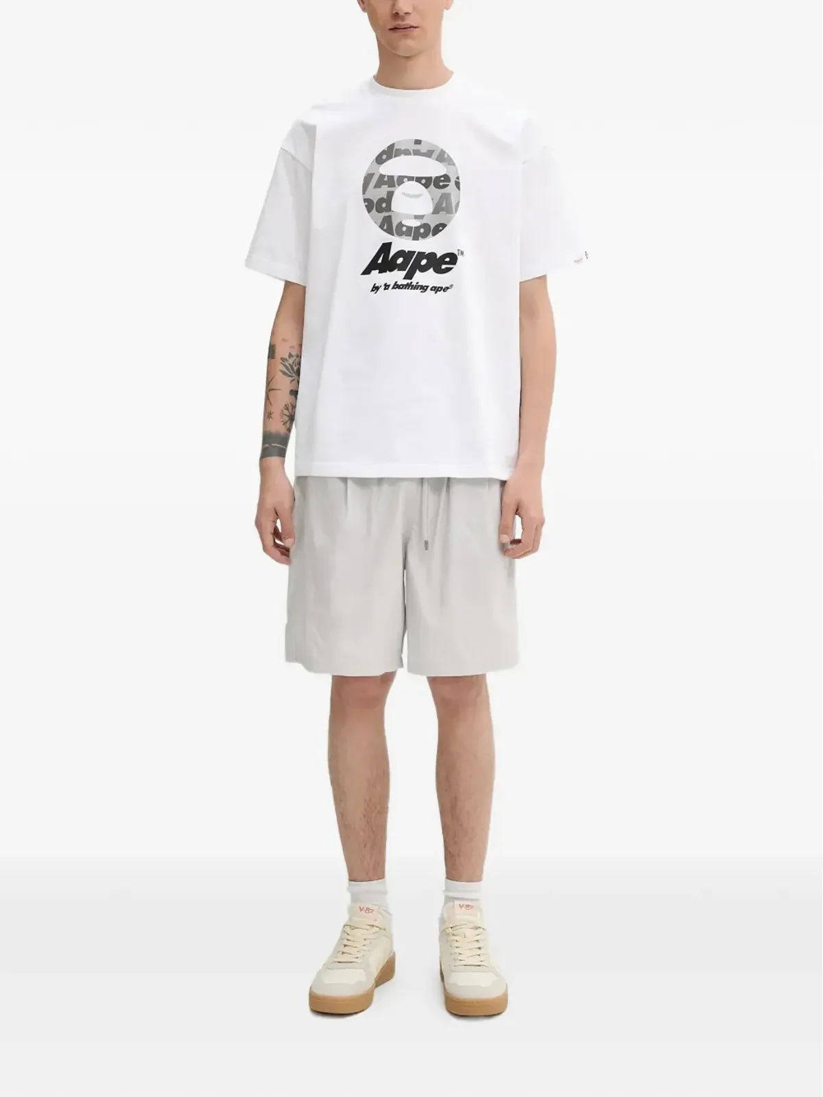 A BATHING APE® ワンポイント コットン ドローコード ショーツ - 画像2