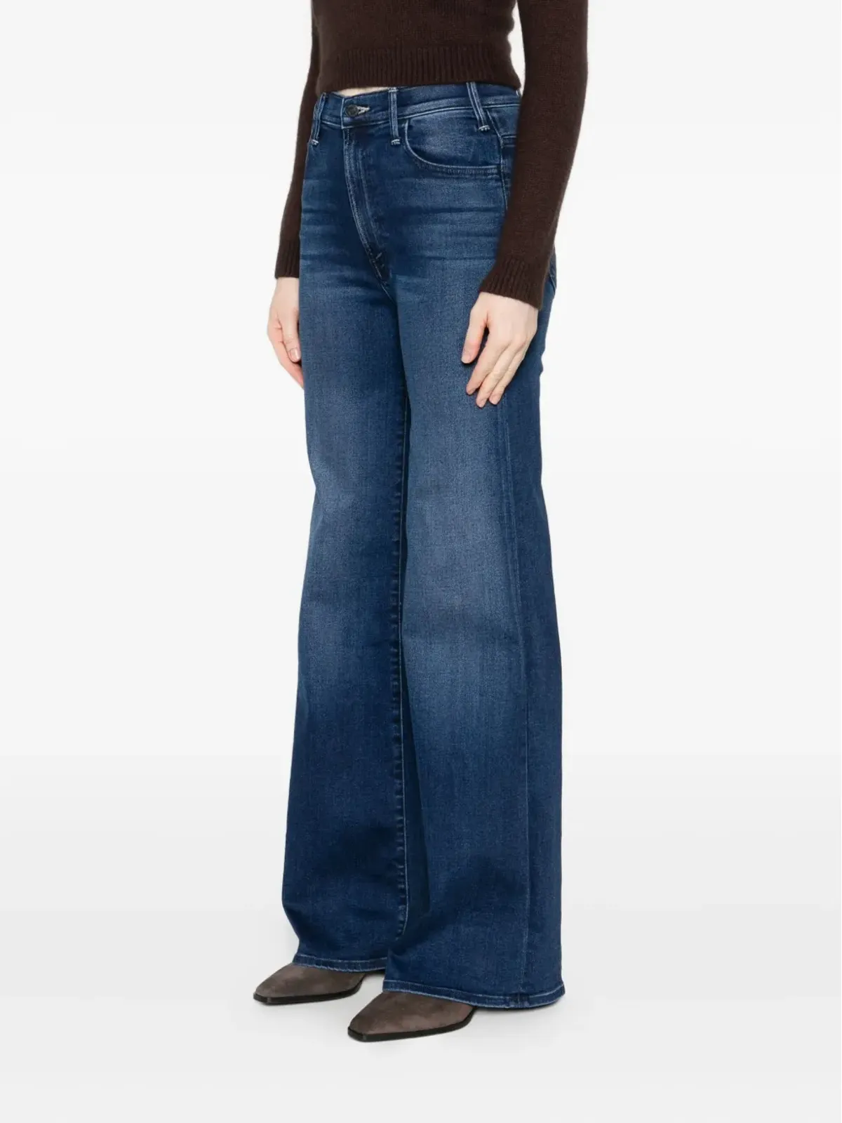 MOTHER The Hustler Roller Sneak wash-effect jeans - Blue - 画像3