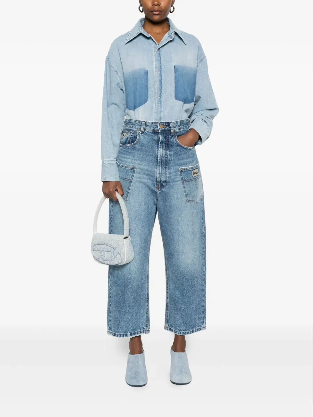 LOIS JEANS ツートーンデニムシャツ - 画像2