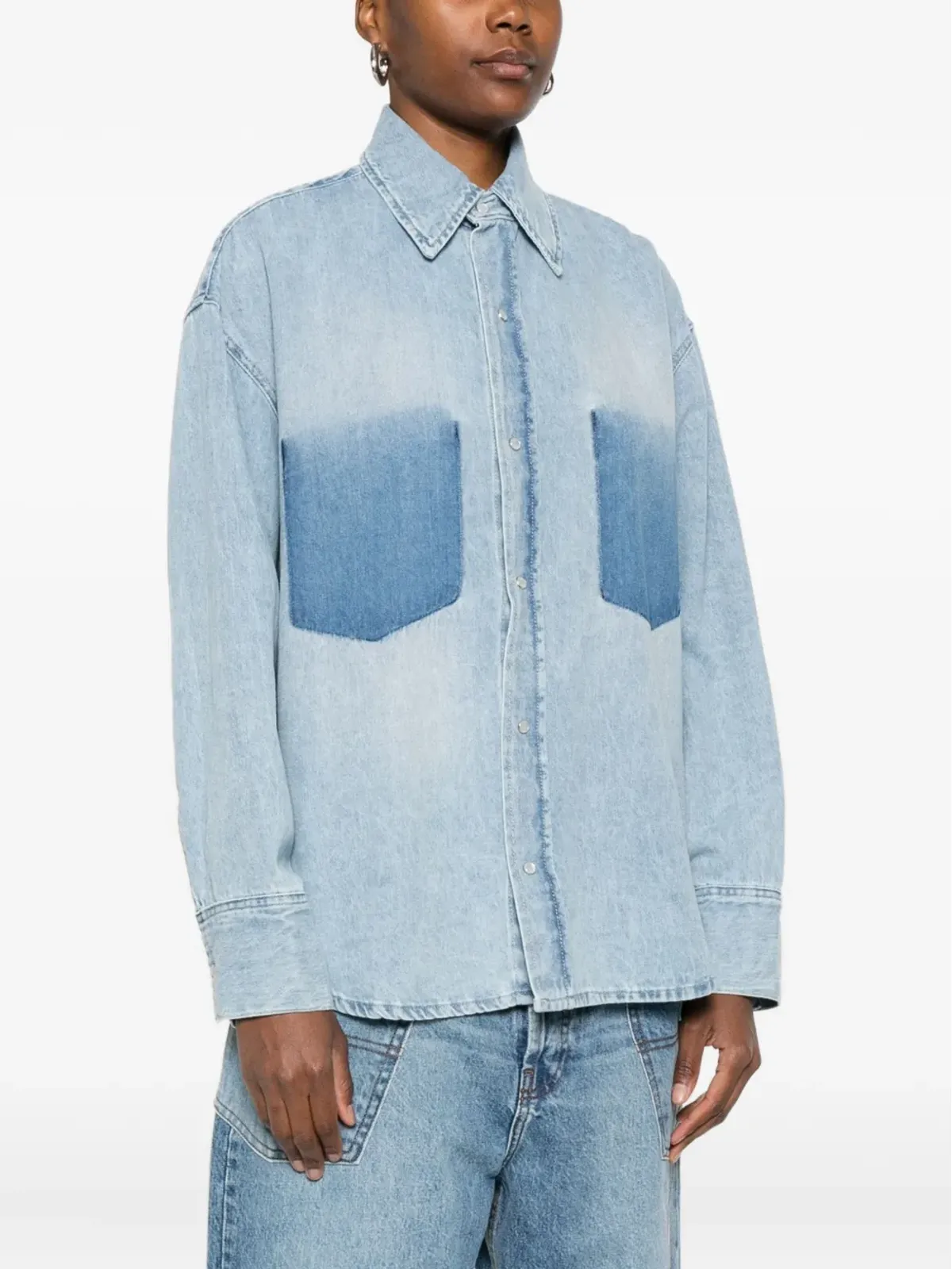 LOIS JEANS ツートーンデニムシャツ - 画像3
