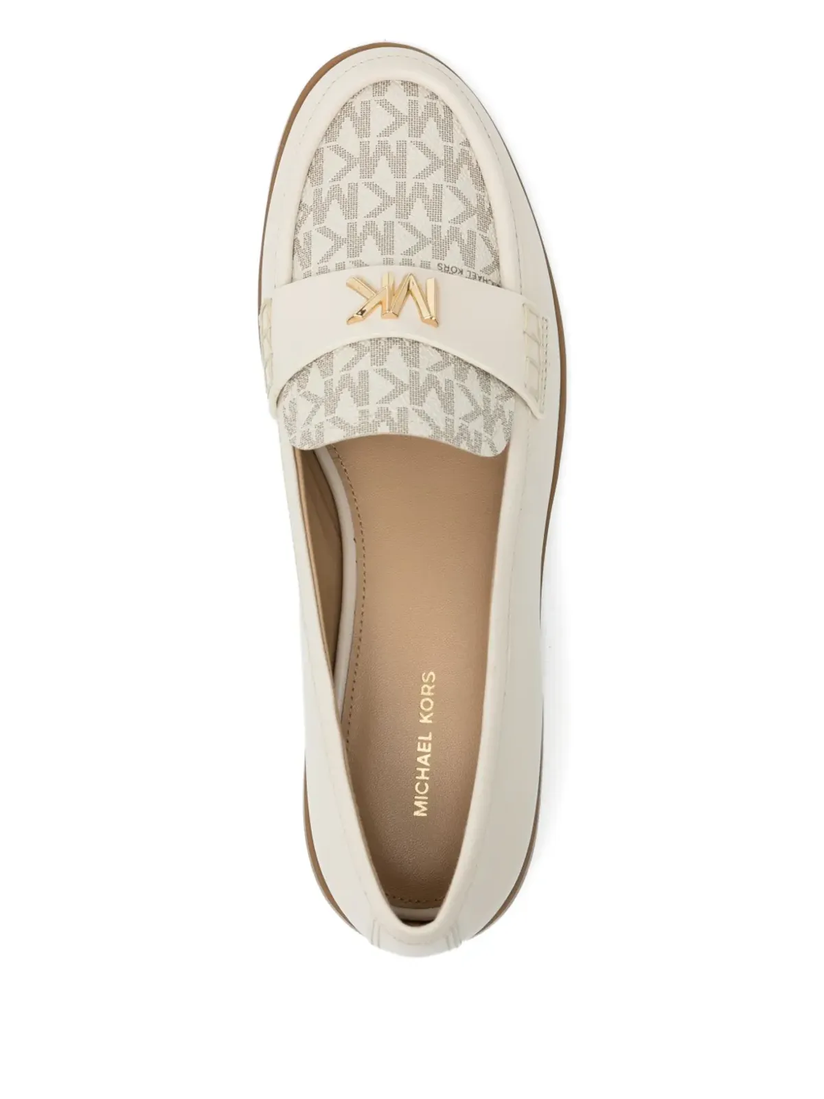 Michael Kors lex leather logo loafers - White - 画像4