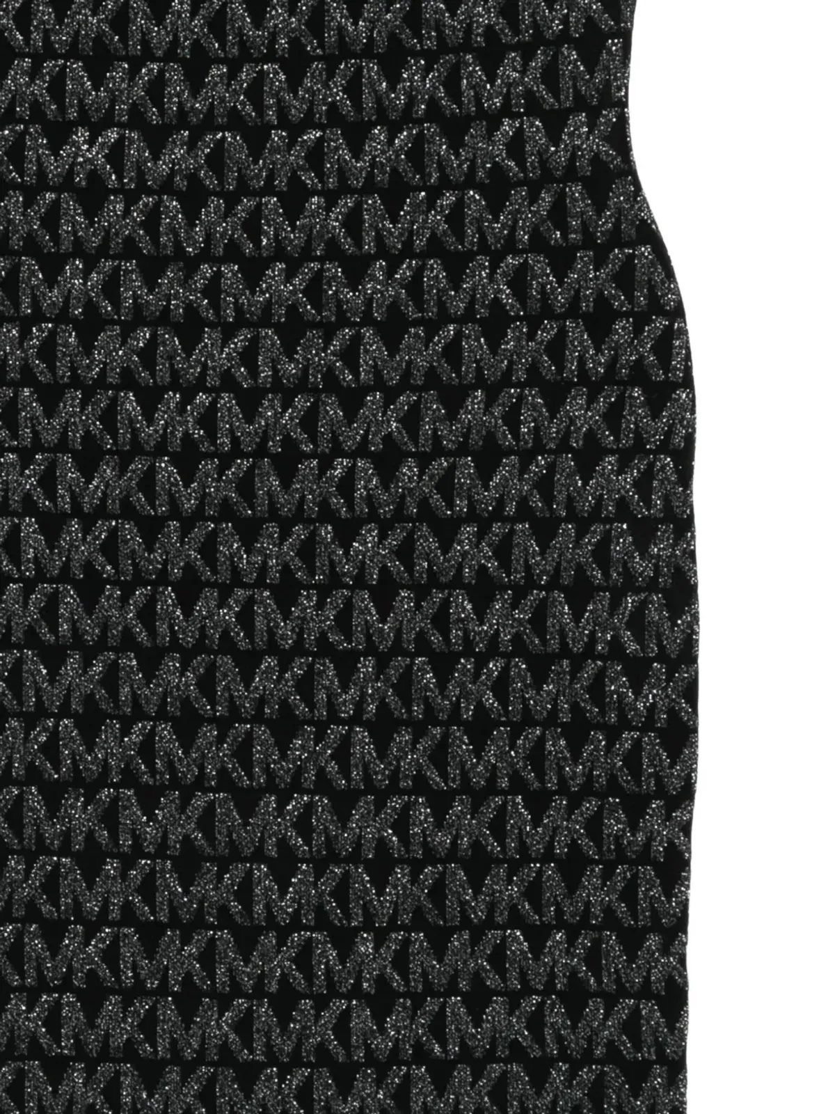 Michael Kors メタリック ロゴ ジャカード ミディドレス ブラック - 画像3