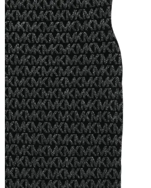 Michael Kors メタリック ロゴ ジャカード ミディドレス ブラック - サムネイル3
