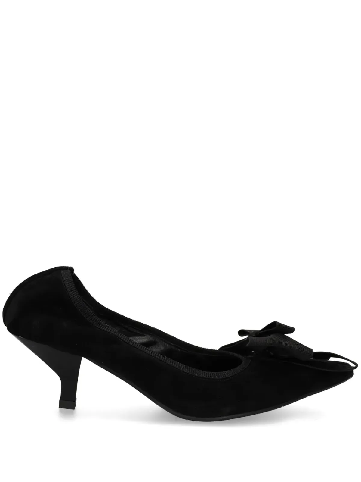 Ras bow-detail kitten-heel pumps - Neutrals - 画像1
